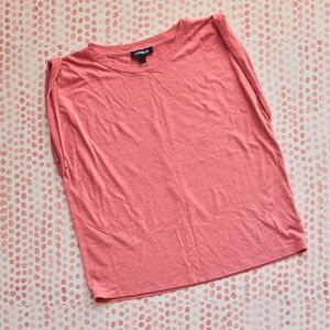 Express Coral Pink muscle tee, size small
